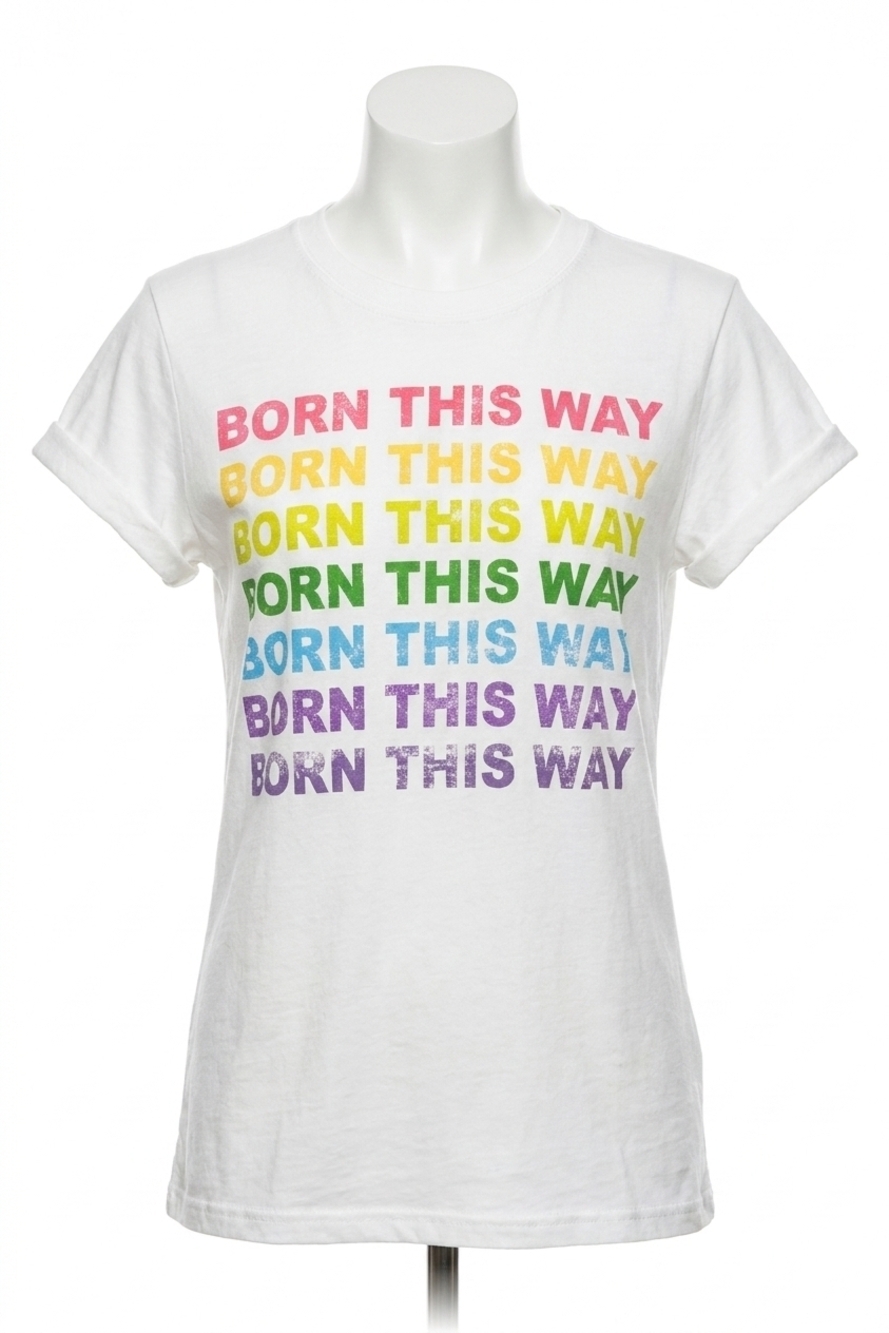 NEW RECYCLED KARMA born this way tee in pearl